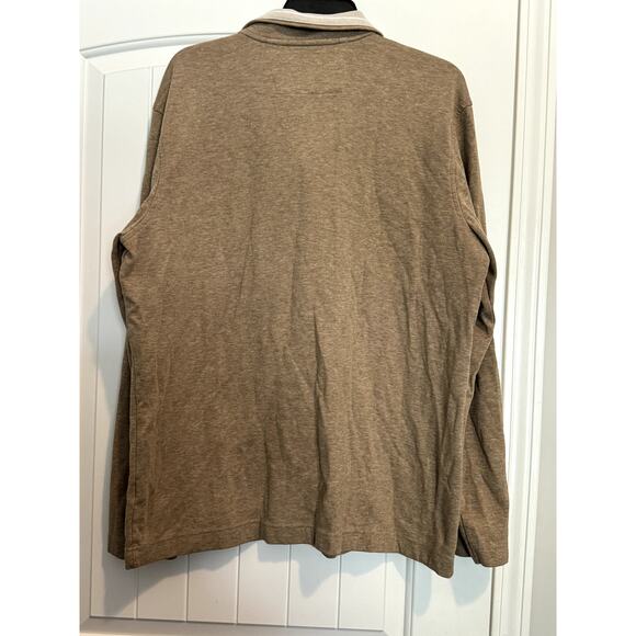 Banana Republic Khaki/Tan Long Sleeve Pullover with 1/4 Zip Size XL - Picture 7 of 12